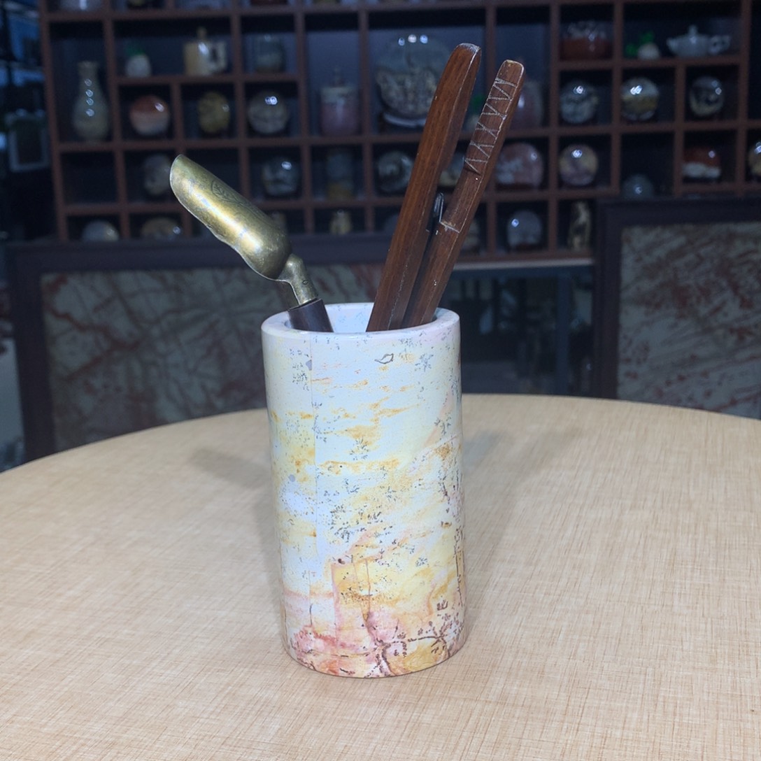 紫砂广西国画石摆件，收藏观赏