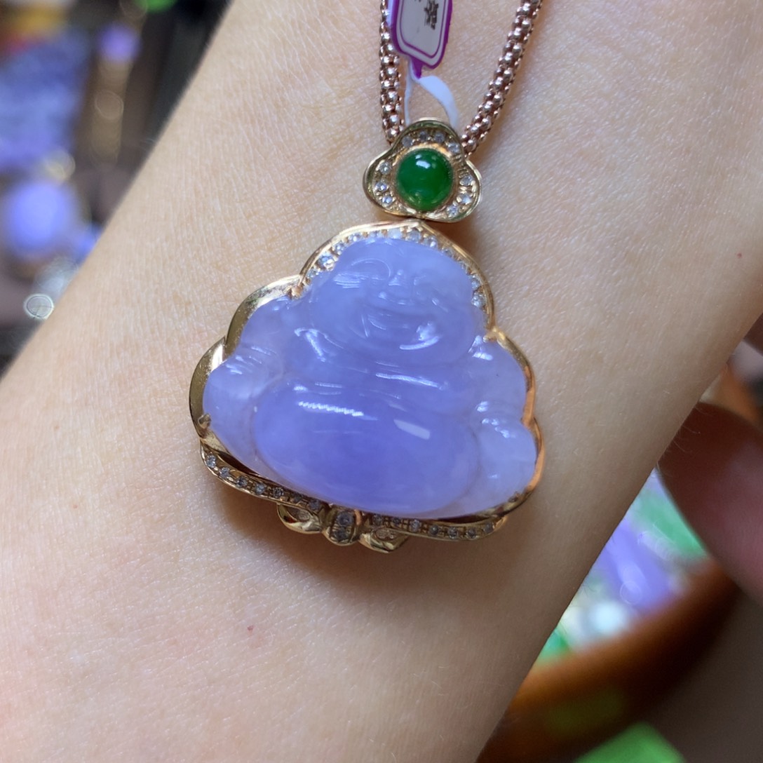 【闪购商品】翡翠颈饰18K金镶嵌翡翠