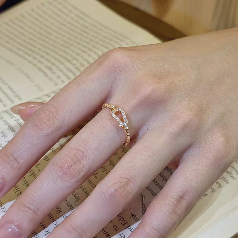 铜合金戒指  【环环马蹄扣】戒指164