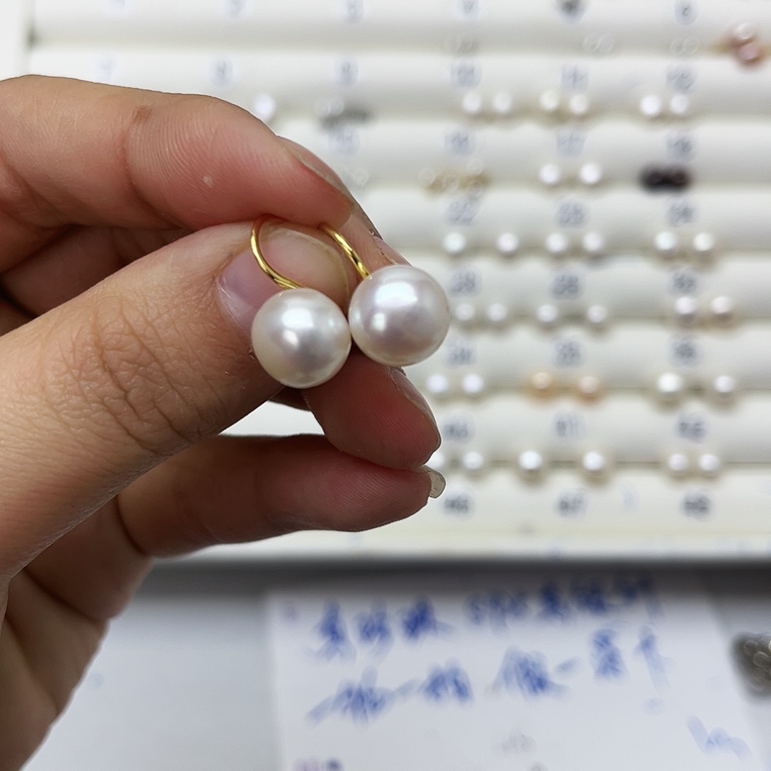 淡水珍珠耳饰银S925镶嵌潇**雨