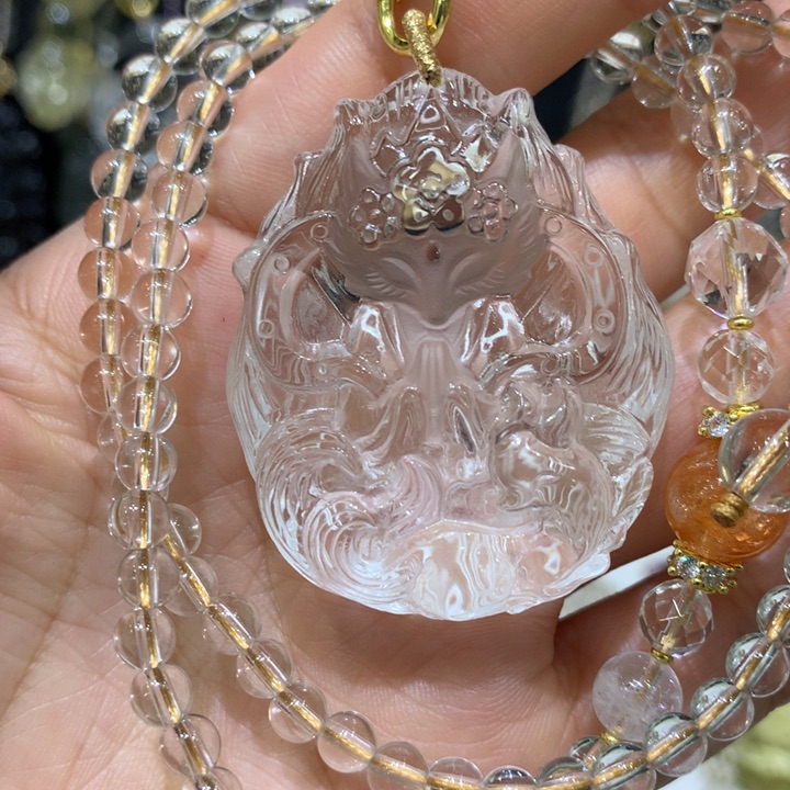 水晶颈饰未镶嵌天然