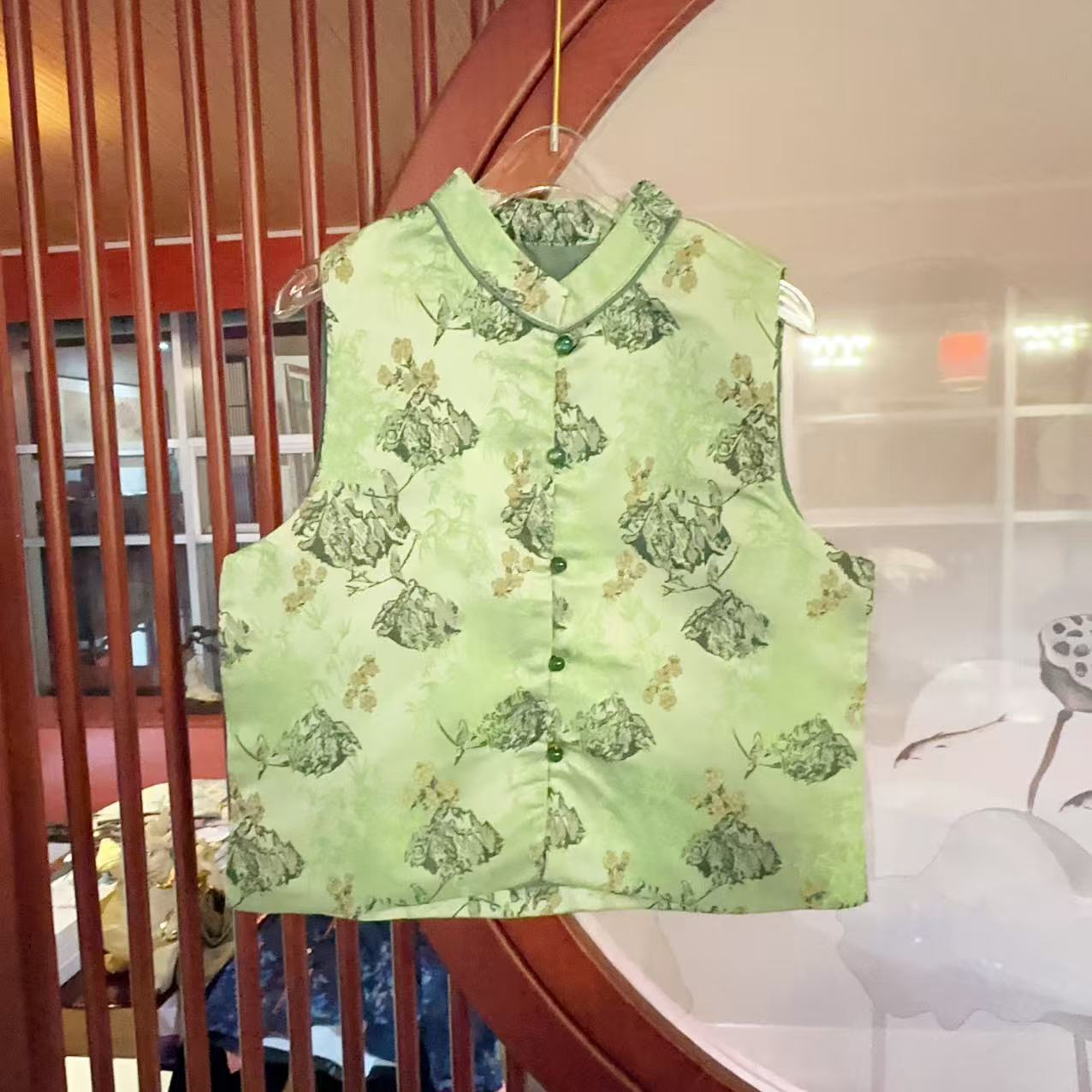 安大秋童装【绿茉莉】2025年国风春夏款儿童国风旗袍