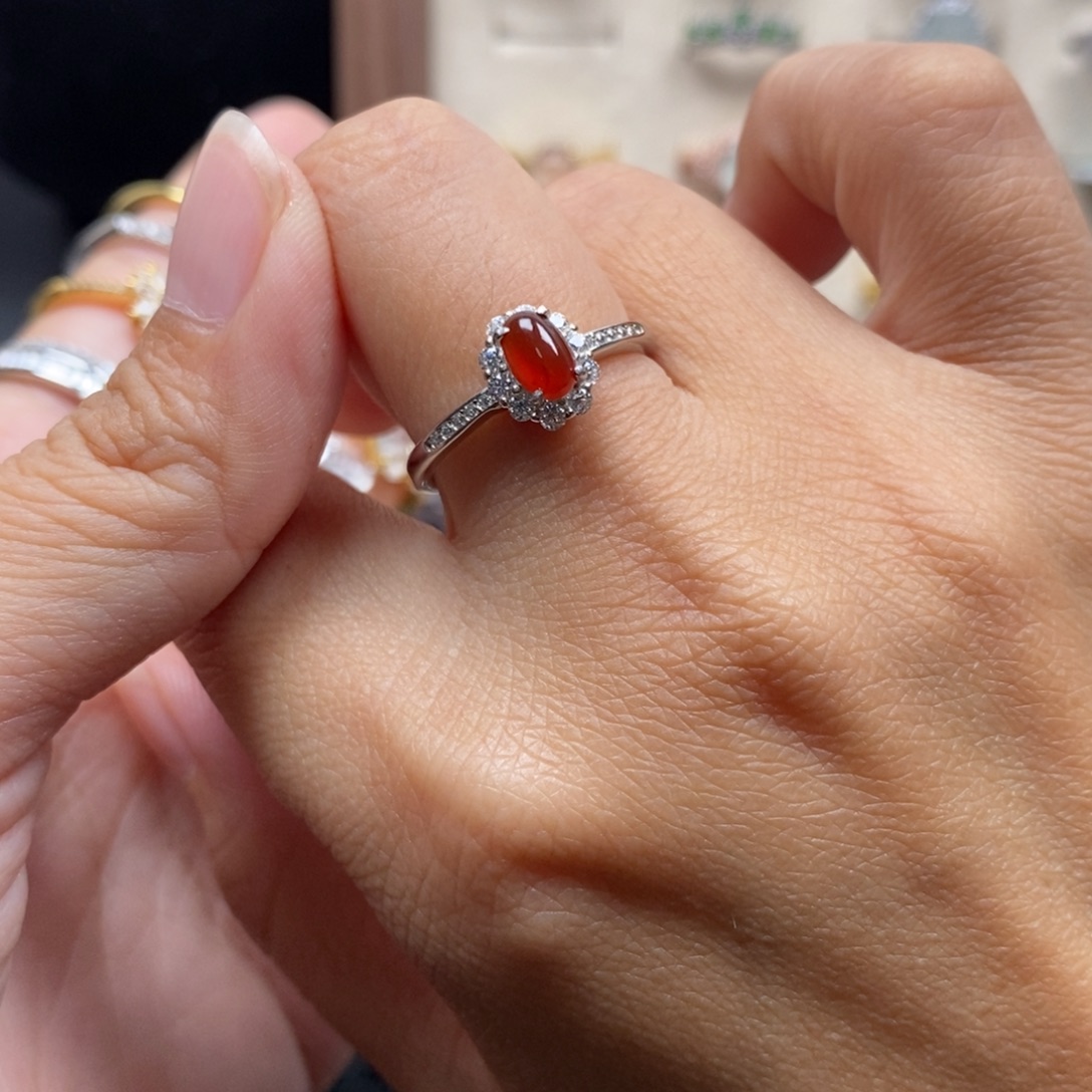 a***2翡翠银S925镶嵌戒指