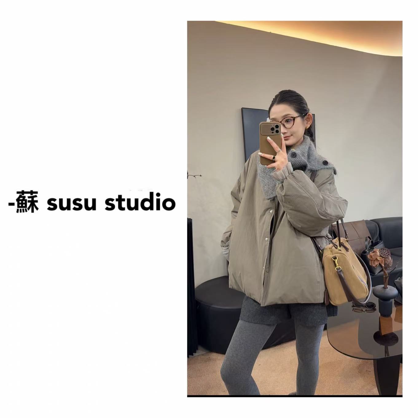 KF25112x冬季新款圆领保暖短款棉服外套