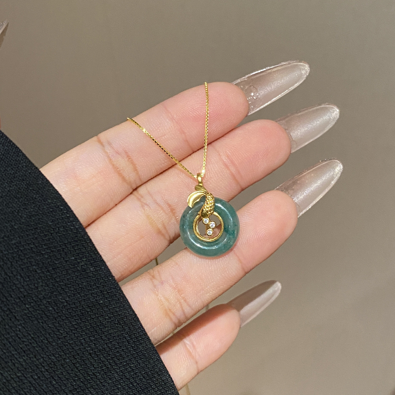 平安扣项链百搭温柔气质设计A2883