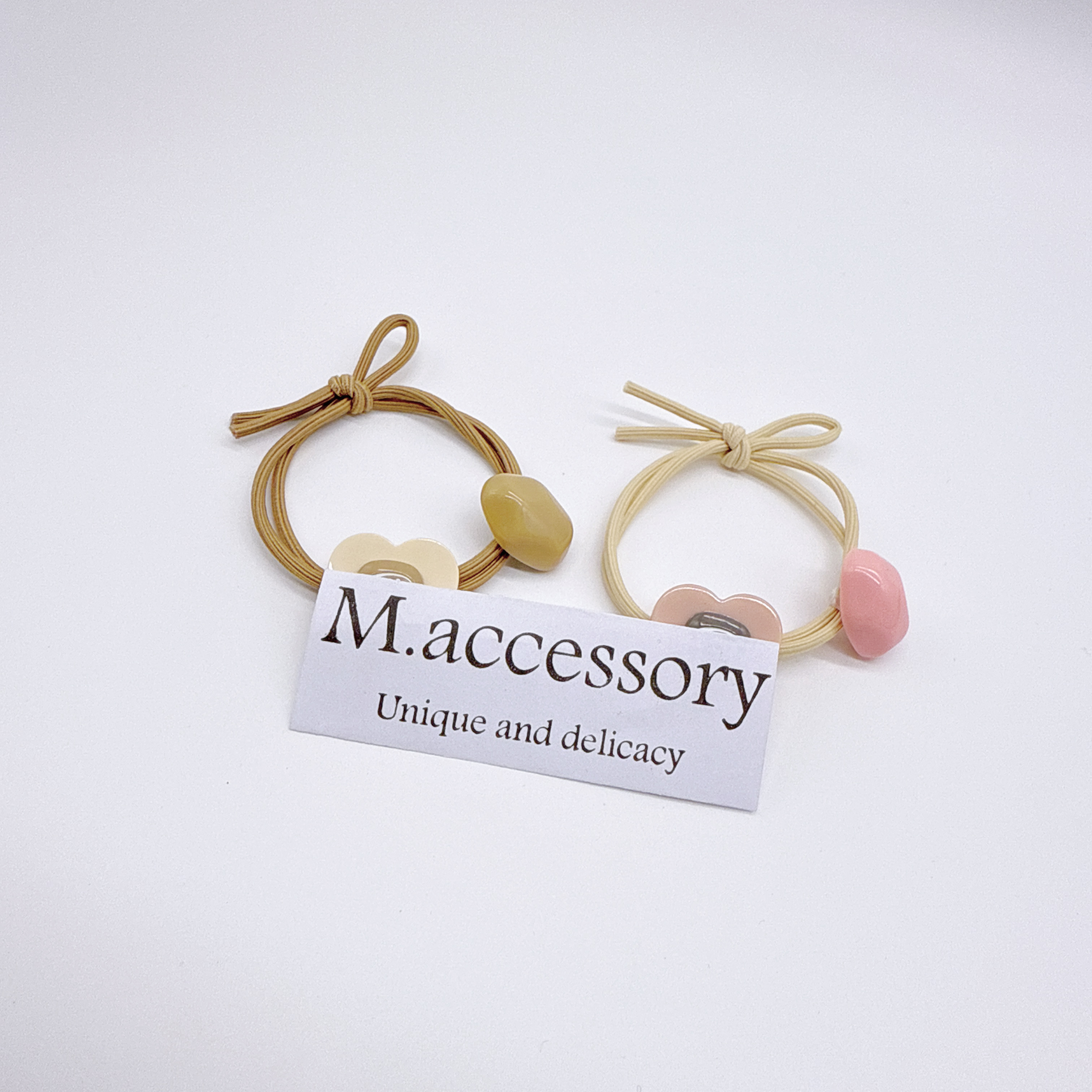 Mi33  莫兰迪立体爱心发绳 Q11062Q32