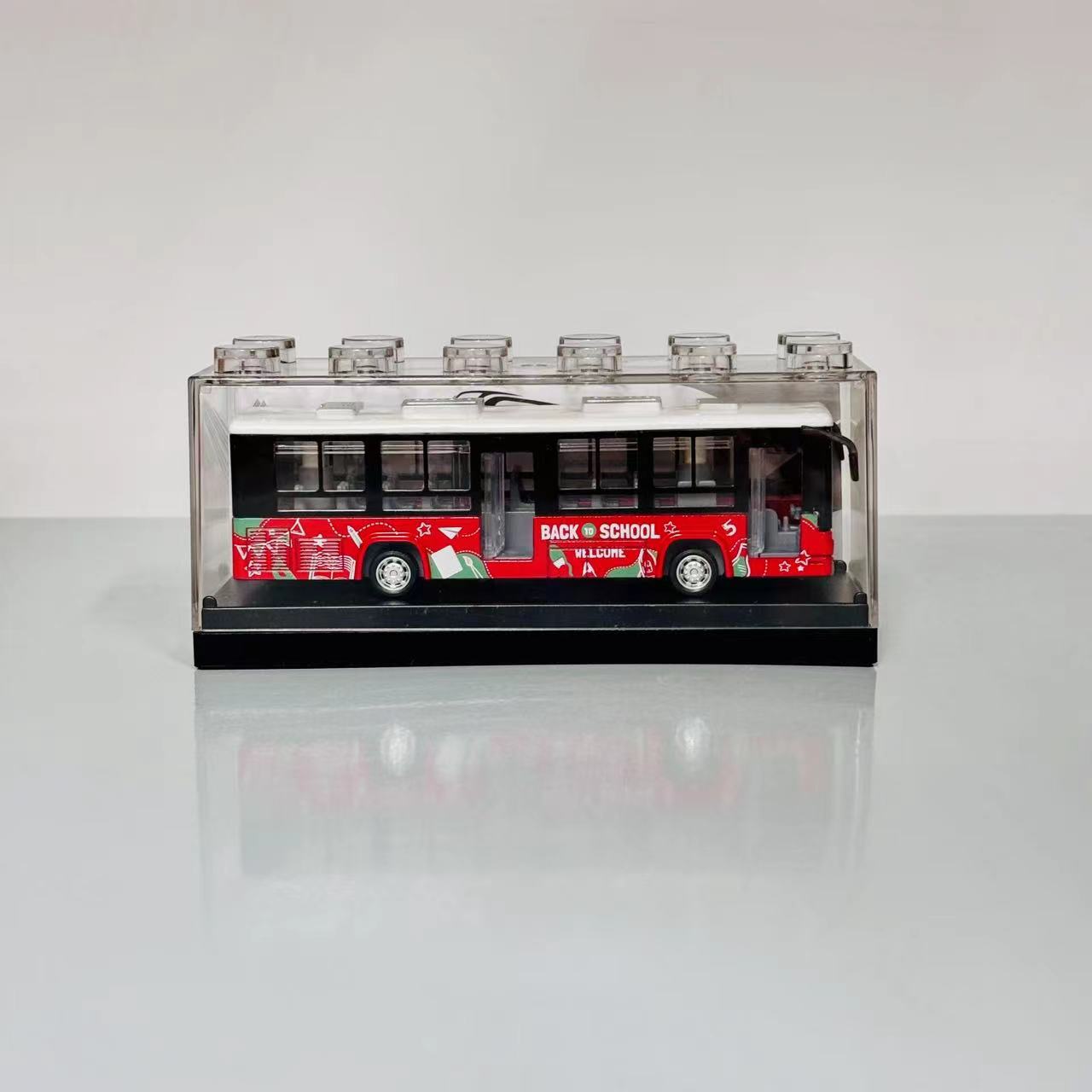亚克力合金巴士双开门模型车