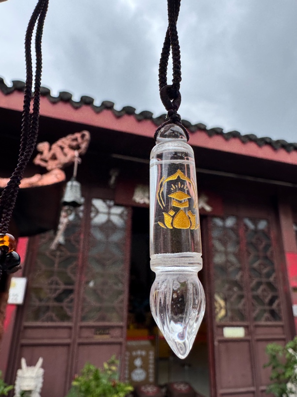 非金属仿水晶吊坠 米奇米乐同款水晶文昌笔项链吊坠