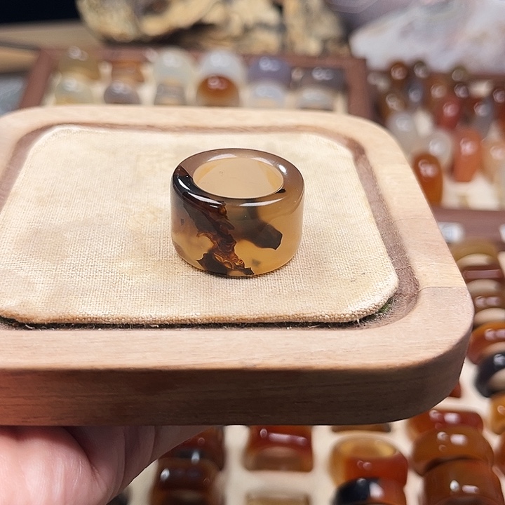 玛瑙/玉髓合金戒指7港17