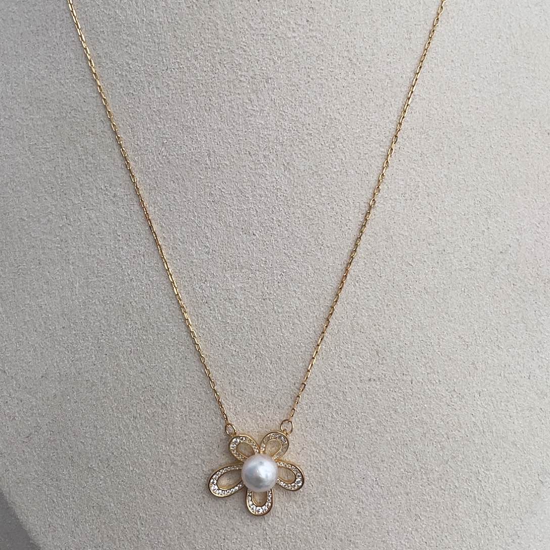 颈饰银S925镶嵌海水珍珠