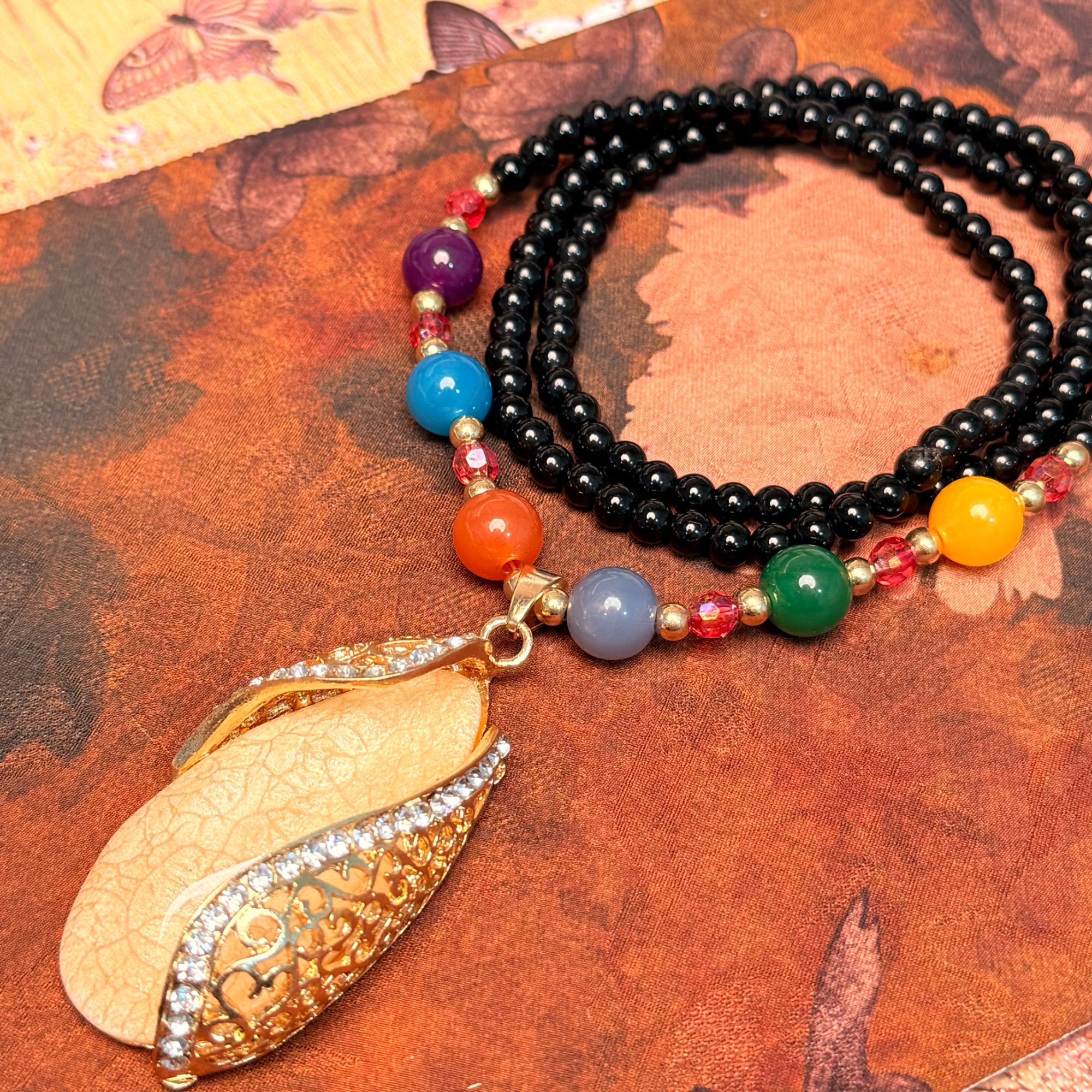 S1684-琉璃多圈毛衣链