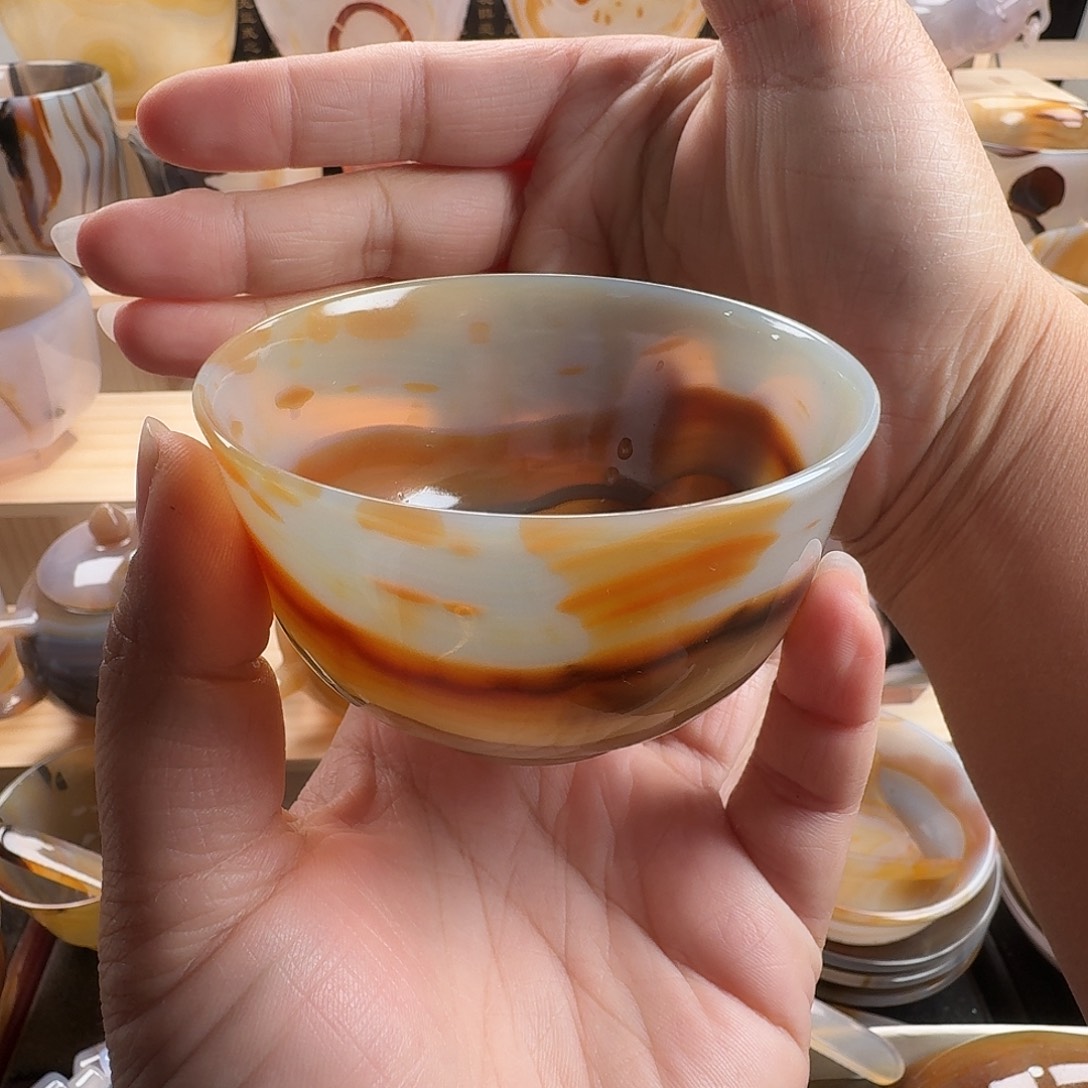 一***缘玛瑙/玉髓未镶嵌茶杯