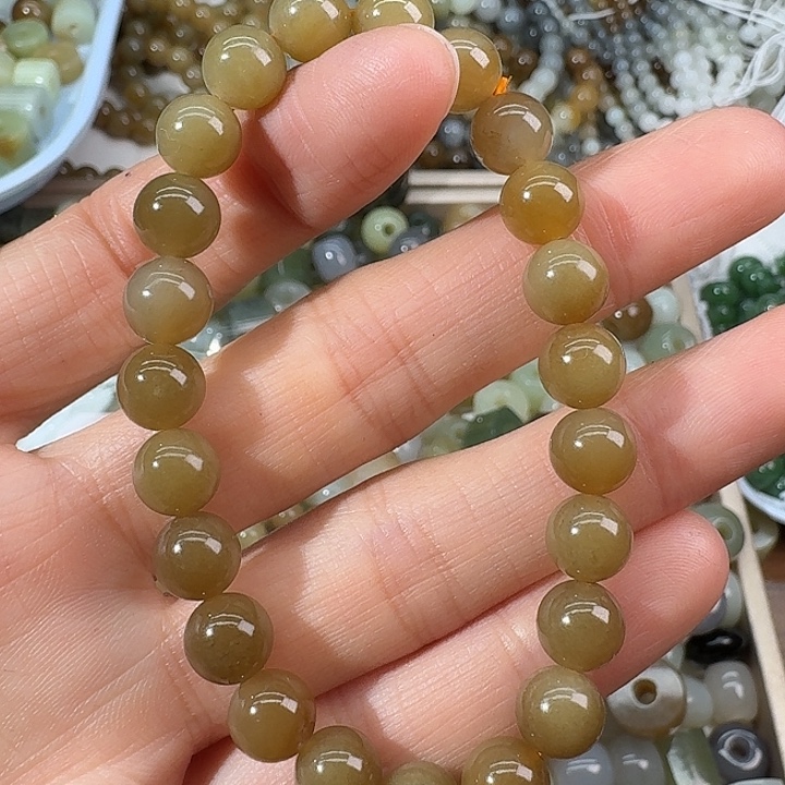 和田玉（糖玉）未镶嵌手链8mm