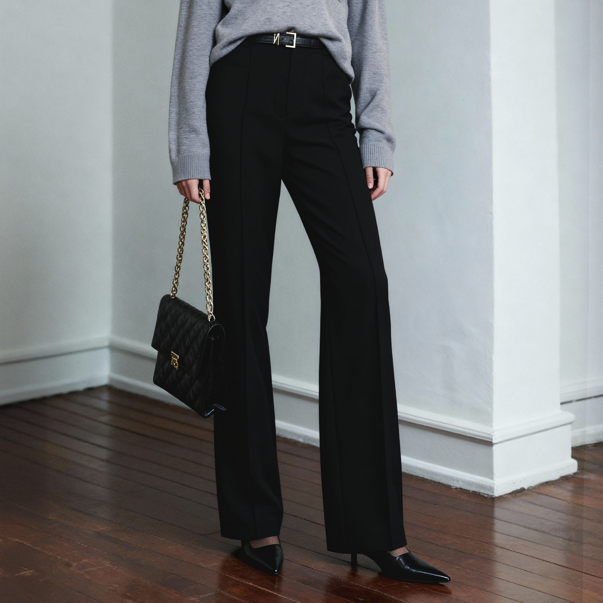 LYNEE【超模裤5.0加绒直筒】窄腰头直筒裤女百搭休闲长裤LGD2FAW219