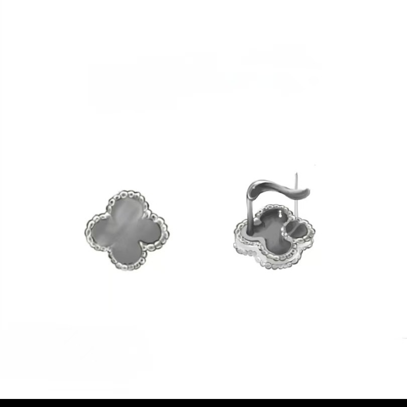 合金耳饰 高端CNC高版本四叶幸运草耳环耳钉耳饰耳拍