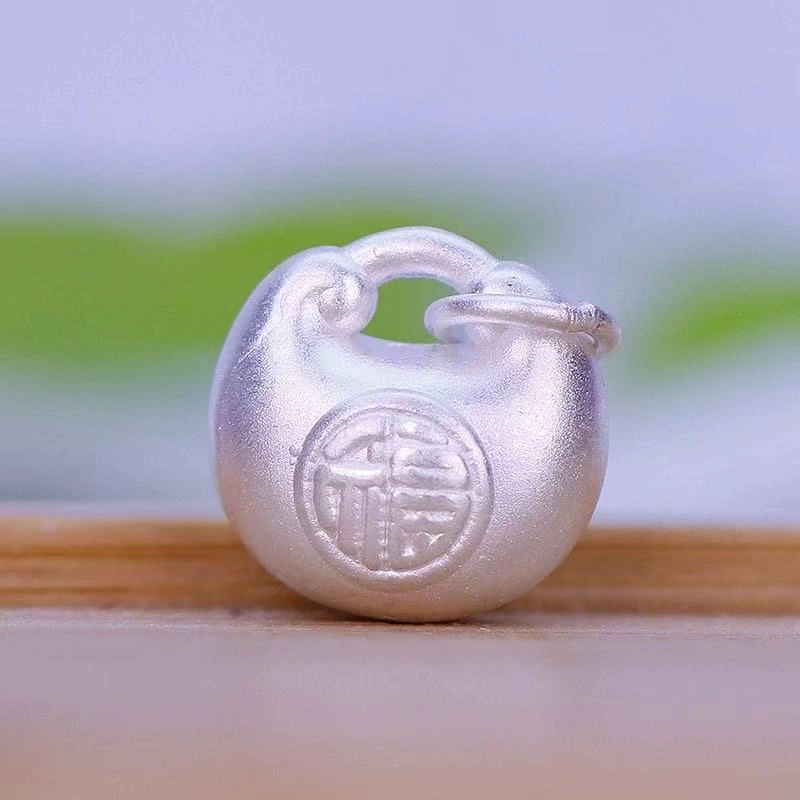 坠链均足银 吊坠足银 胖福吊坠  赠送黑绳实心足银胖福 6.5克