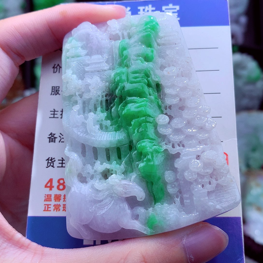 翡翠未镶嵌颈饰天然