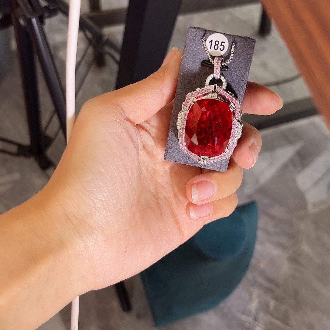 颈饰银S925镶嵌红宝石慧*叠加3单270价格