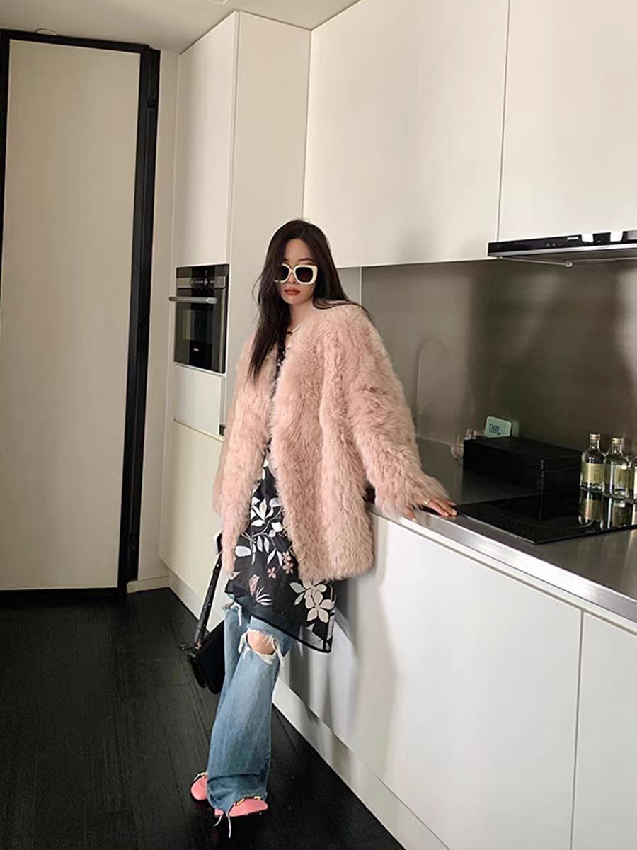 2025海宁保暖百搭气质秋冬厚意大利进口托斯卡纳上衣女士外套洋气