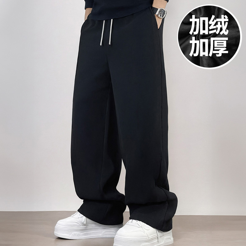 200-300斤卫裤男加肥加大码宽松裤直筒阔腿裤胖子长裤春夏季薄款