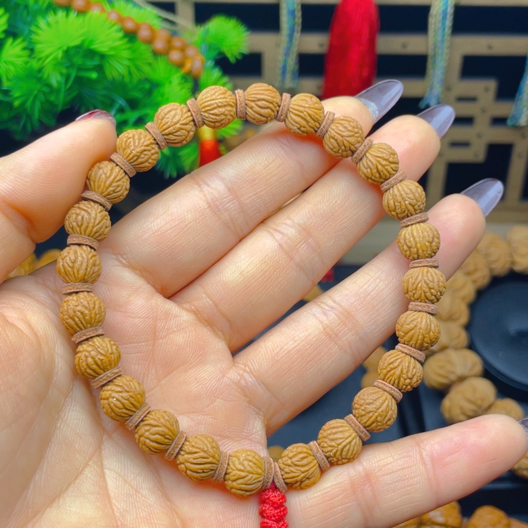 勇***哥手串桃核红红火火 红红火火