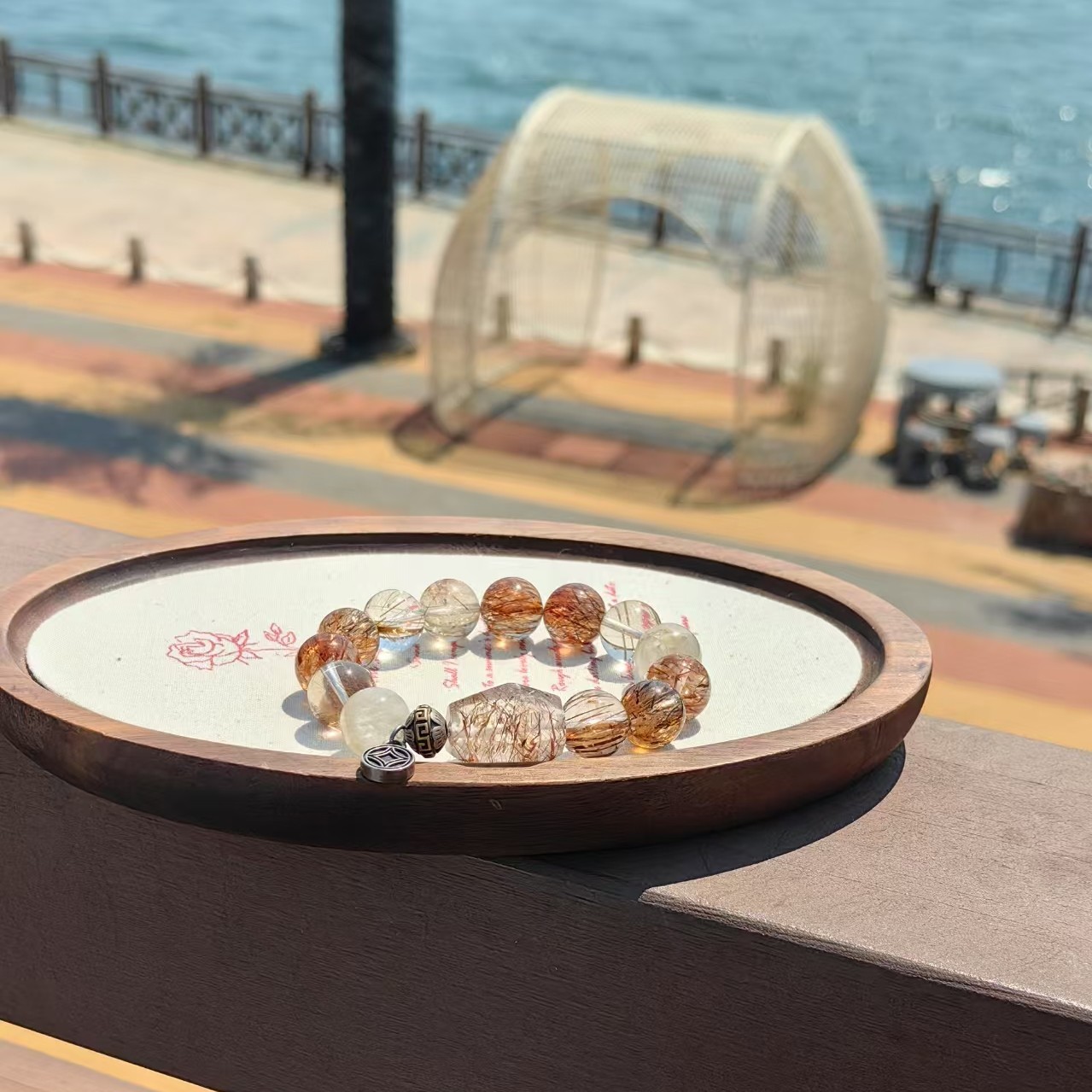 【黑金超七】天然水晶手串