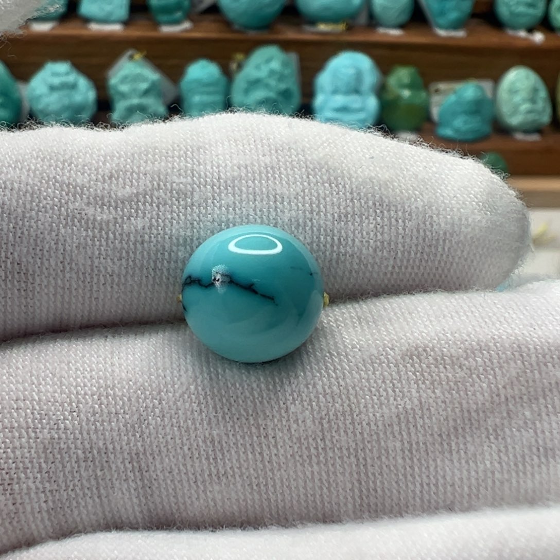 绿松石未镶嵌圆珠10.4mm