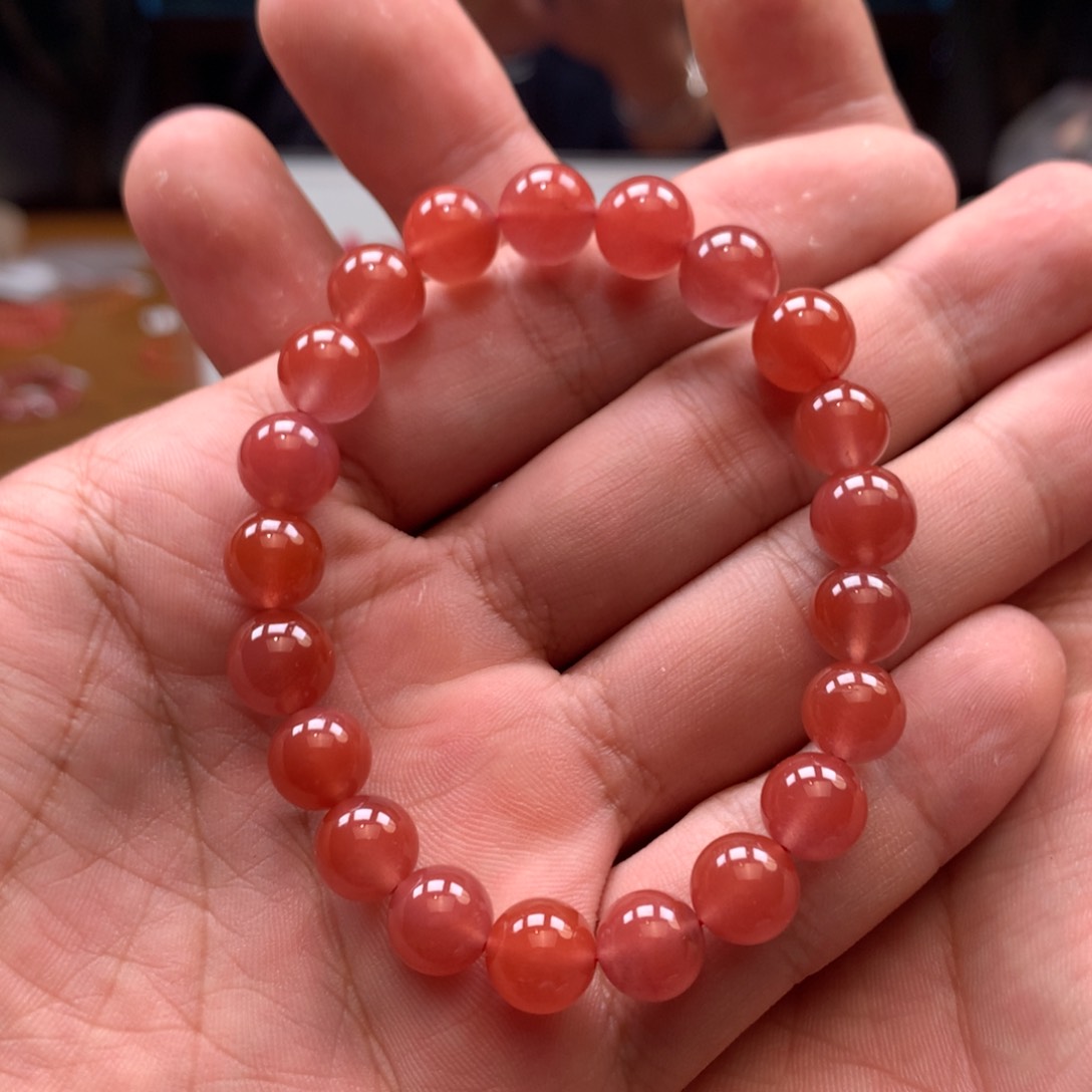 南红玛瑙单圈未镶嵌9mm➕冰红