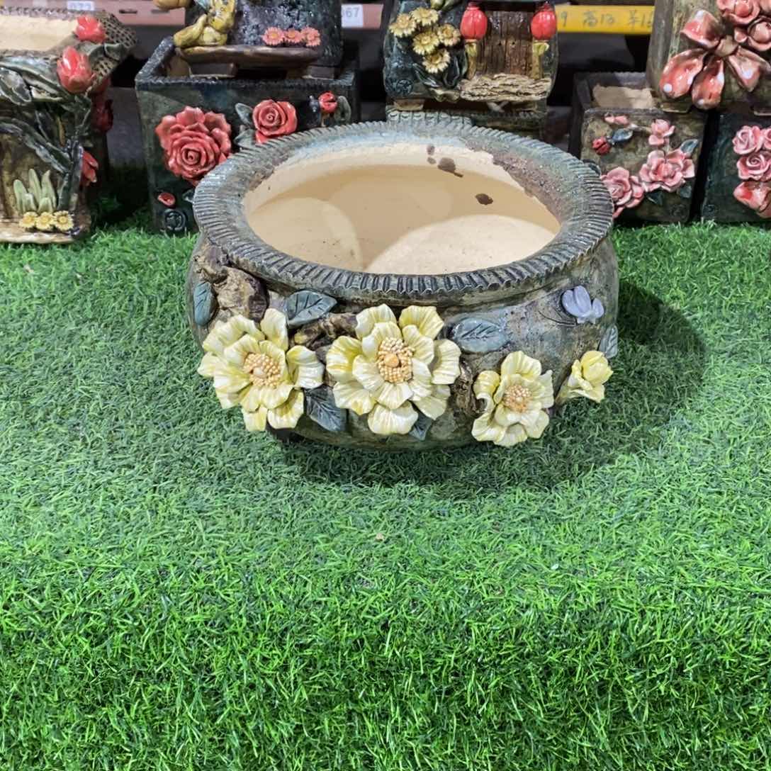 红陶青藤花器多肉花盆