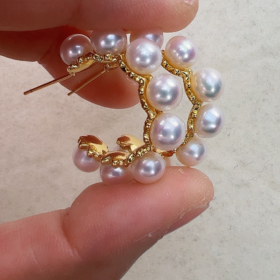 淡水珍珠耳饰未镶嵌