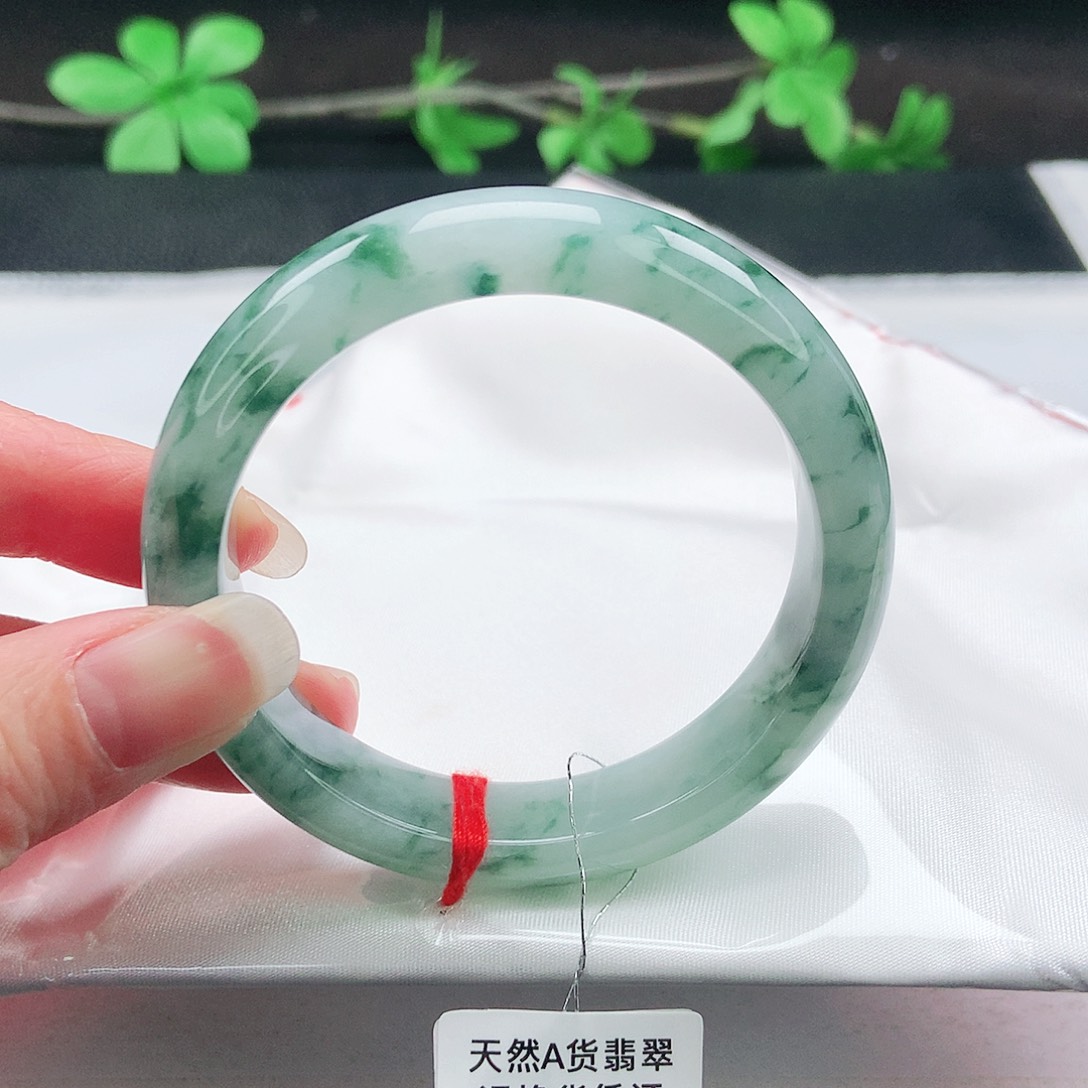 未镶嵌手镯翡翠老*哥54圈