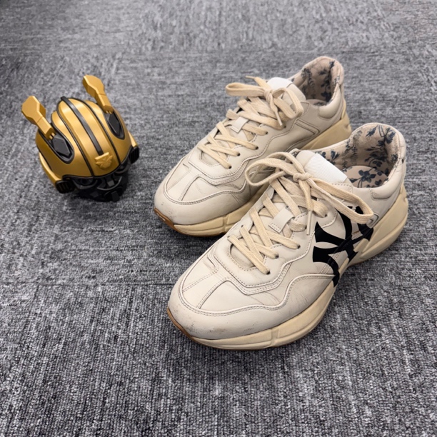 95新 GUCCI/古驰 ✖️Yeknees/40码/洋基队侧标老爹鞋/GM000419