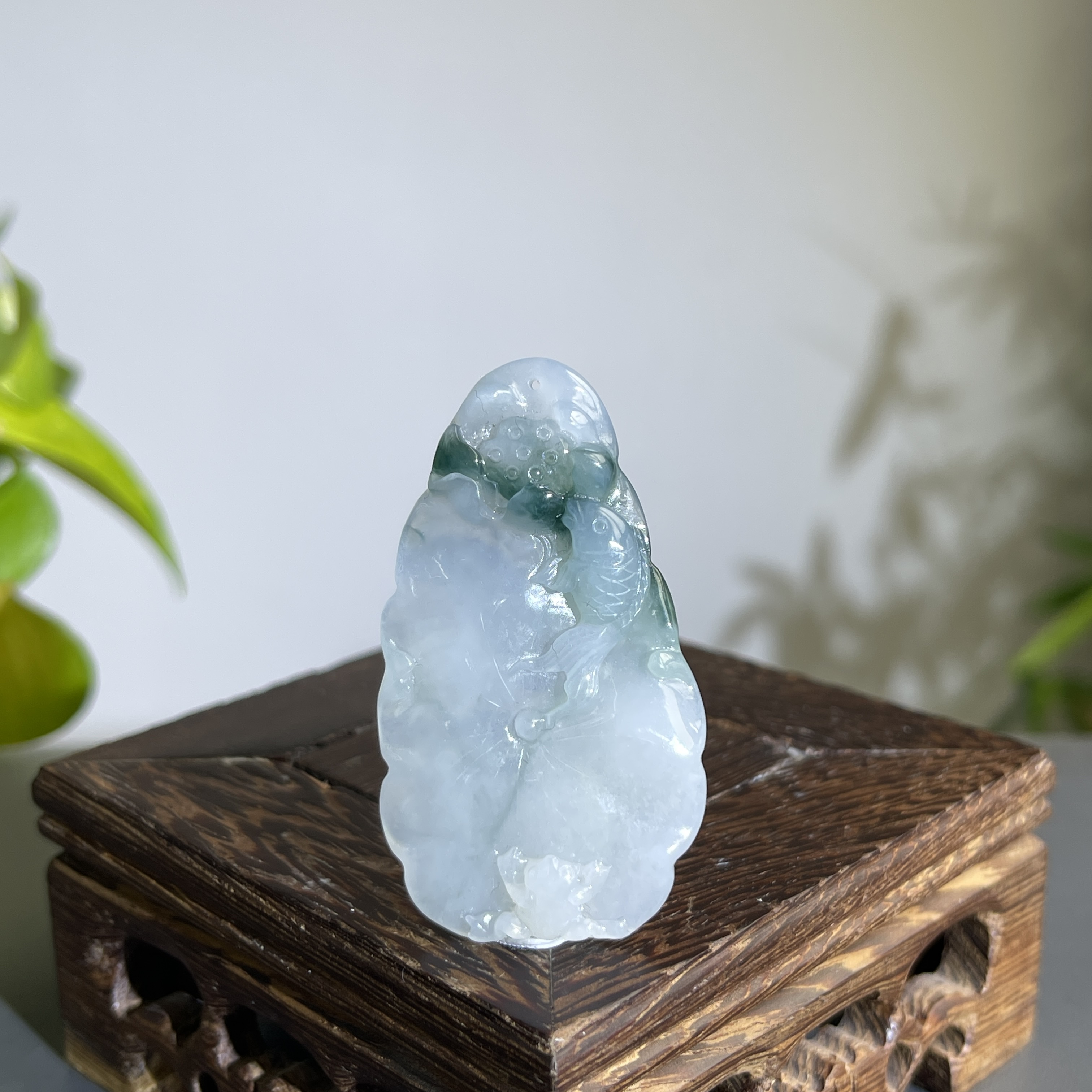 JCW28-64 天然缅甸A货翡翠   年年有余