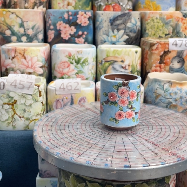 陶土小拇指刻线玫瑰