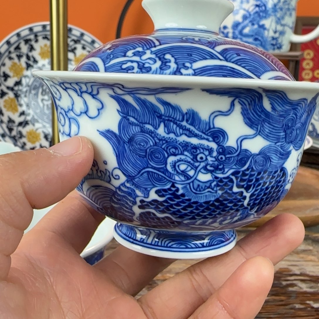 瓷片景德镇手绘青花茶器576