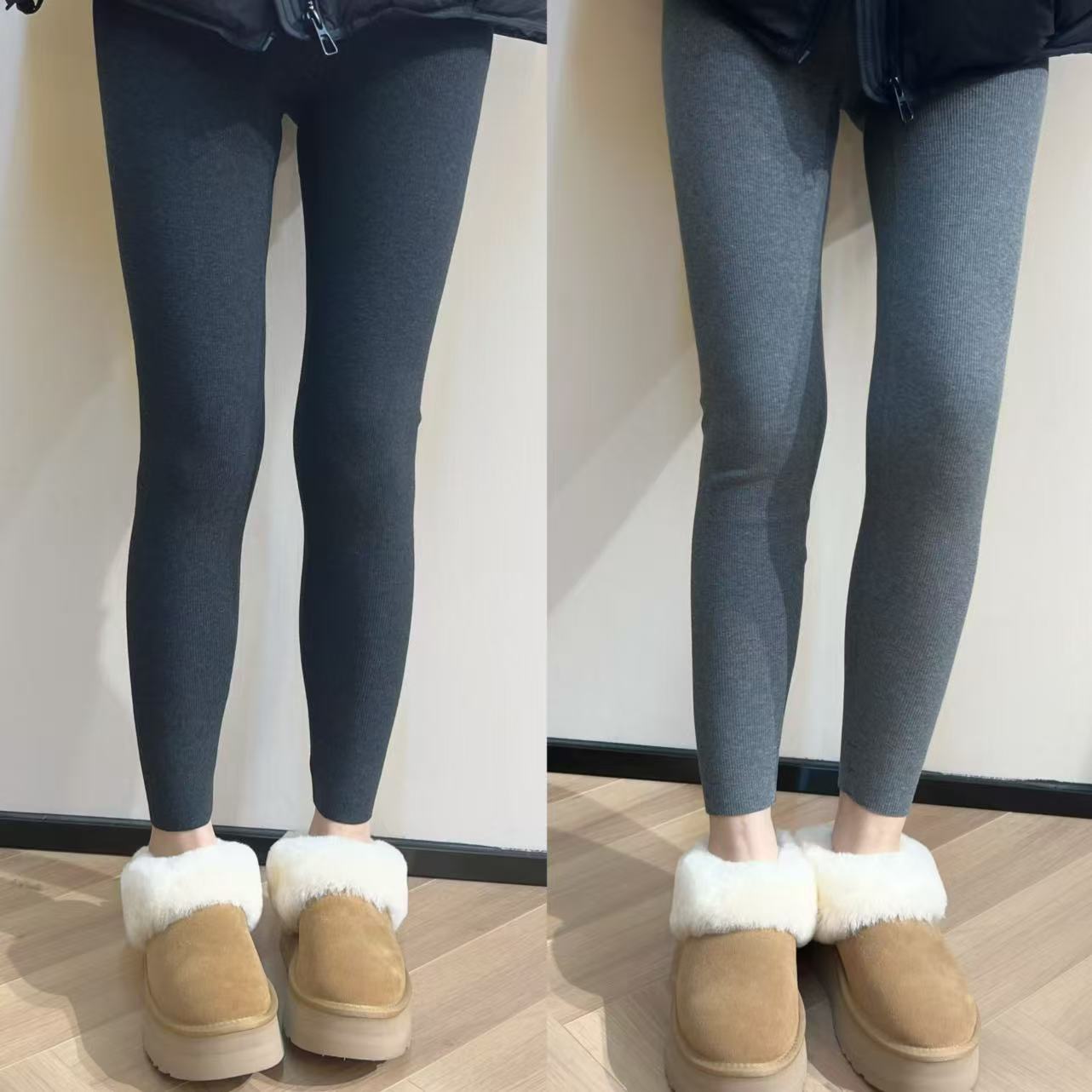 【秀秀新品】小蛮腰棉质平纹打底裤女士