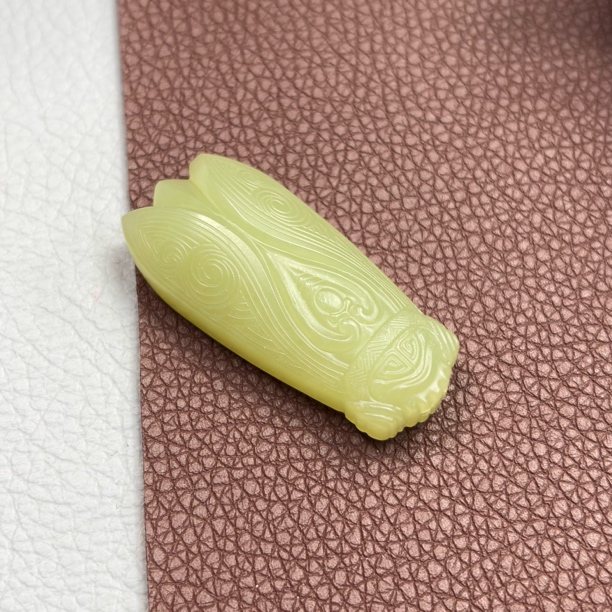 新疆若羌黄口料知了吊坠一鸣惊人金榜题名玉坠玉佩