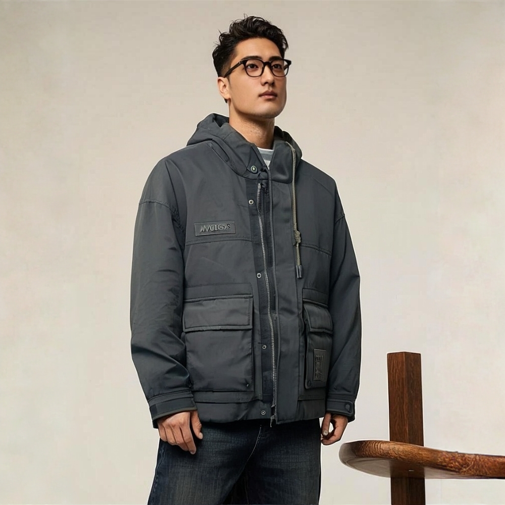 8232*【古站】（国标90白）情侣加厚外套