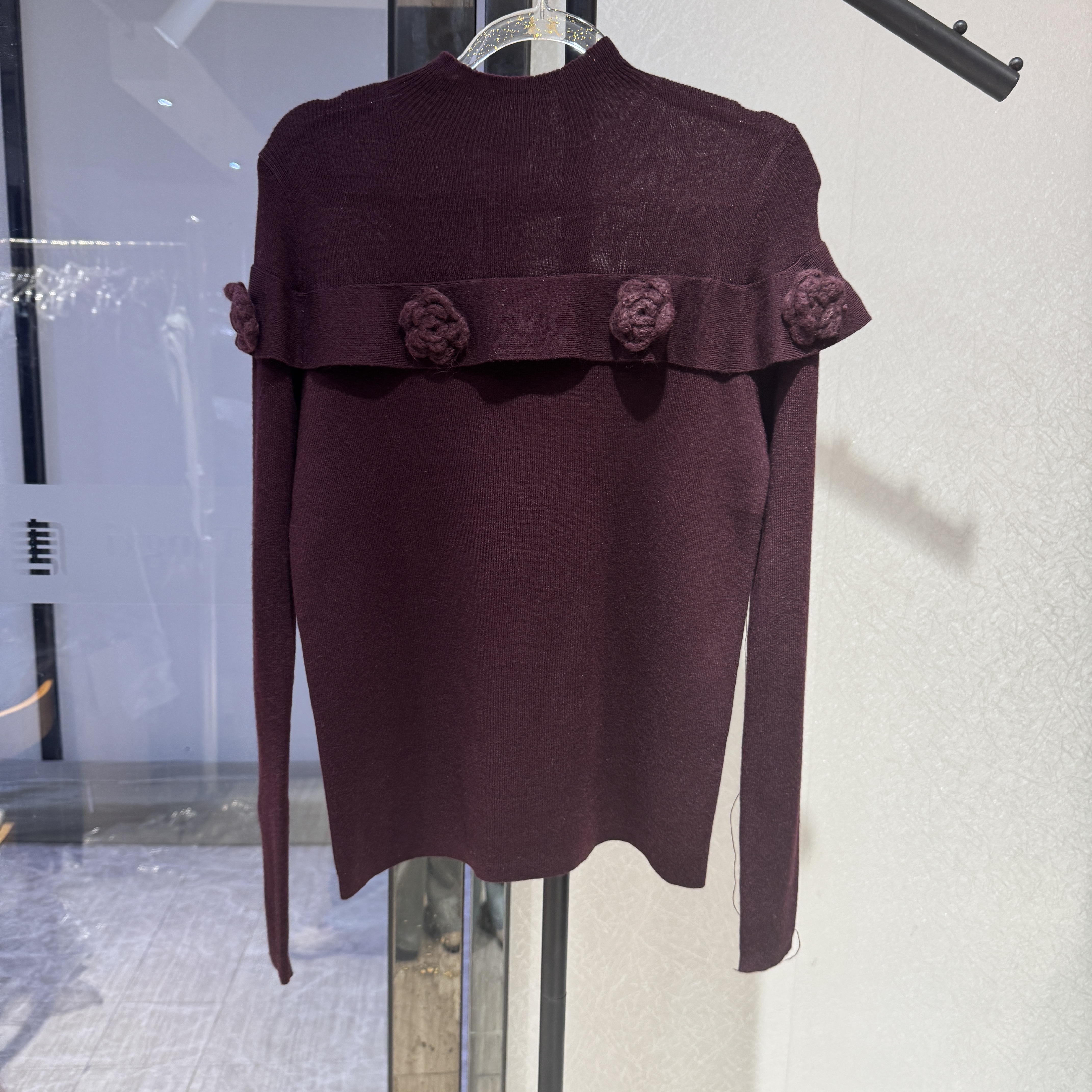 2025秋冬季新款【JR-42】含绵羊毛气质内搭别致拼接毛衣针织衫女