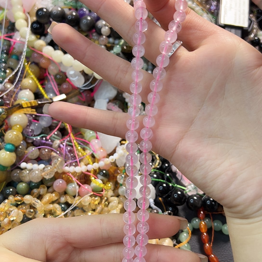 玛瑙/玉髓合金珠宝半成品粉水卡6两条