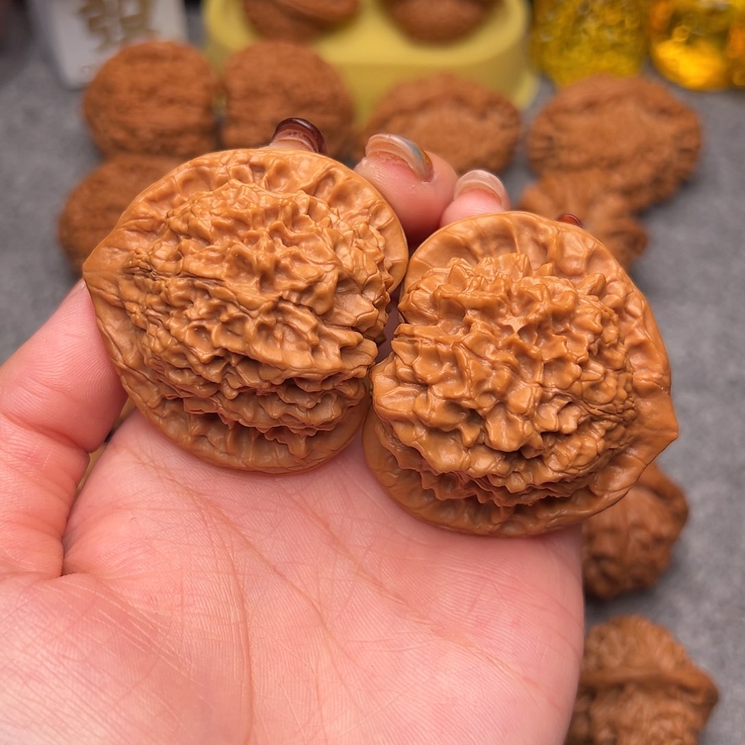 把件文玩核桃毕业精品精配桃心官帽48.8全品