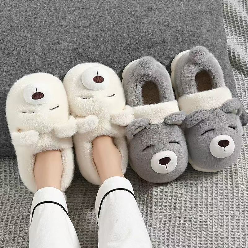 【编码401-600】秋冬新款加绒加厚保暖EVA男女可爱卡通棉拖鞋