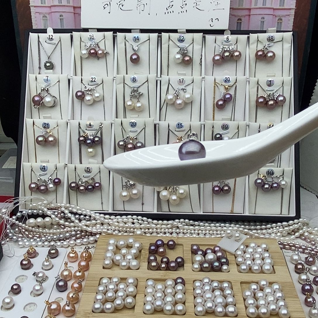 银S925镶嵌吊坠(不含链)淡水珍珠