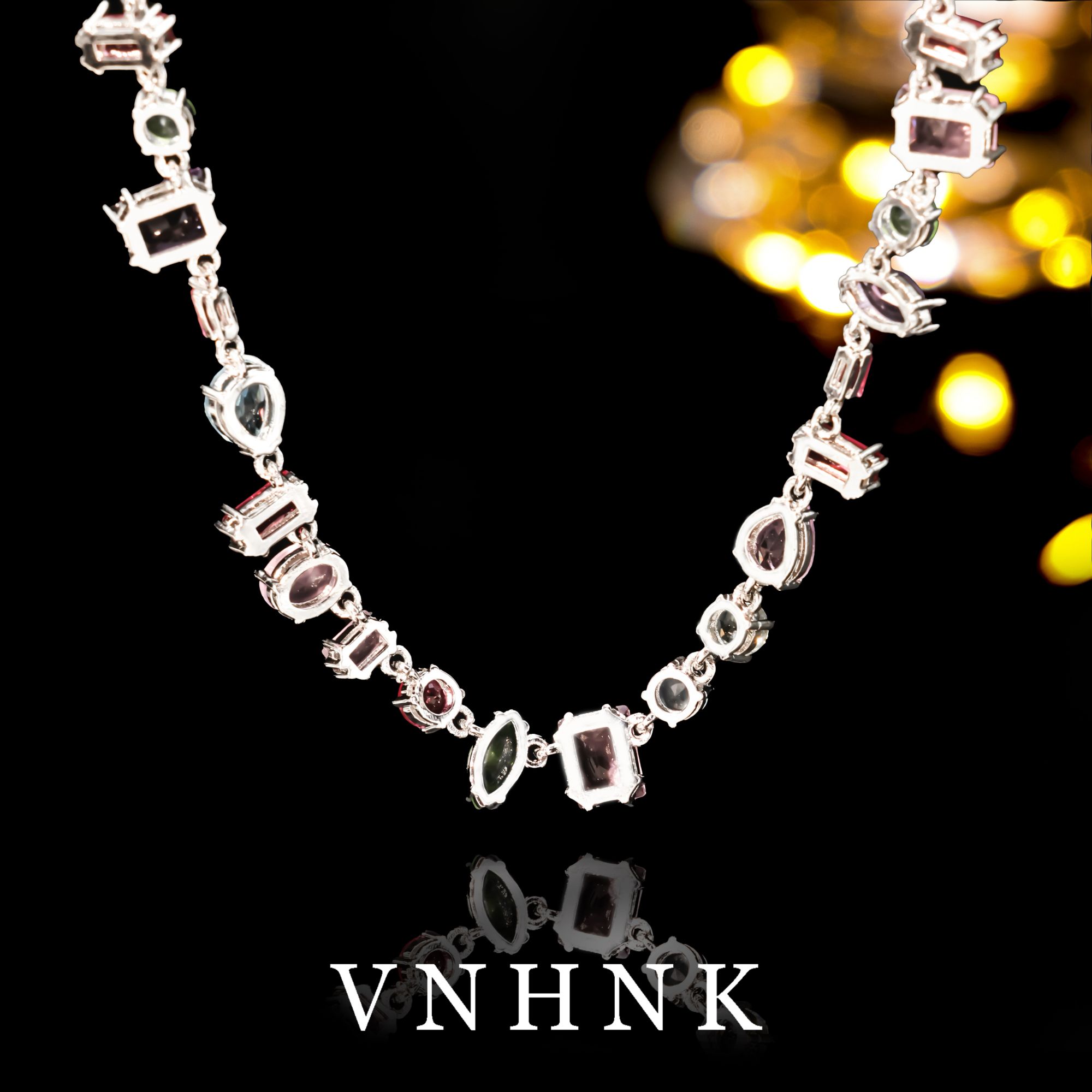 铜合金合成锆石项链 美可儿   D747  彩色个性气质项链