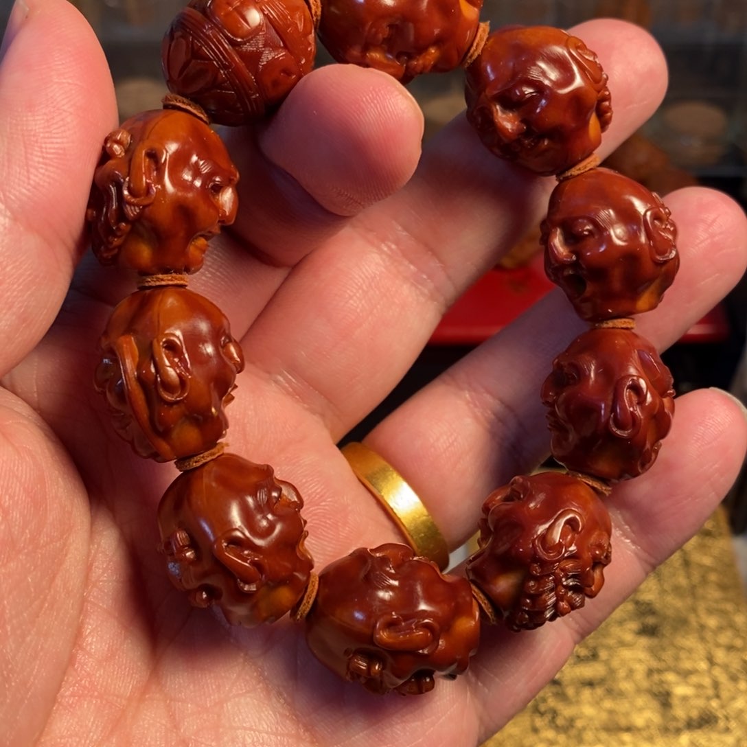 【闪购商品】橄榄核手串徐**生2.0包浆舒少华须派十八罗汉