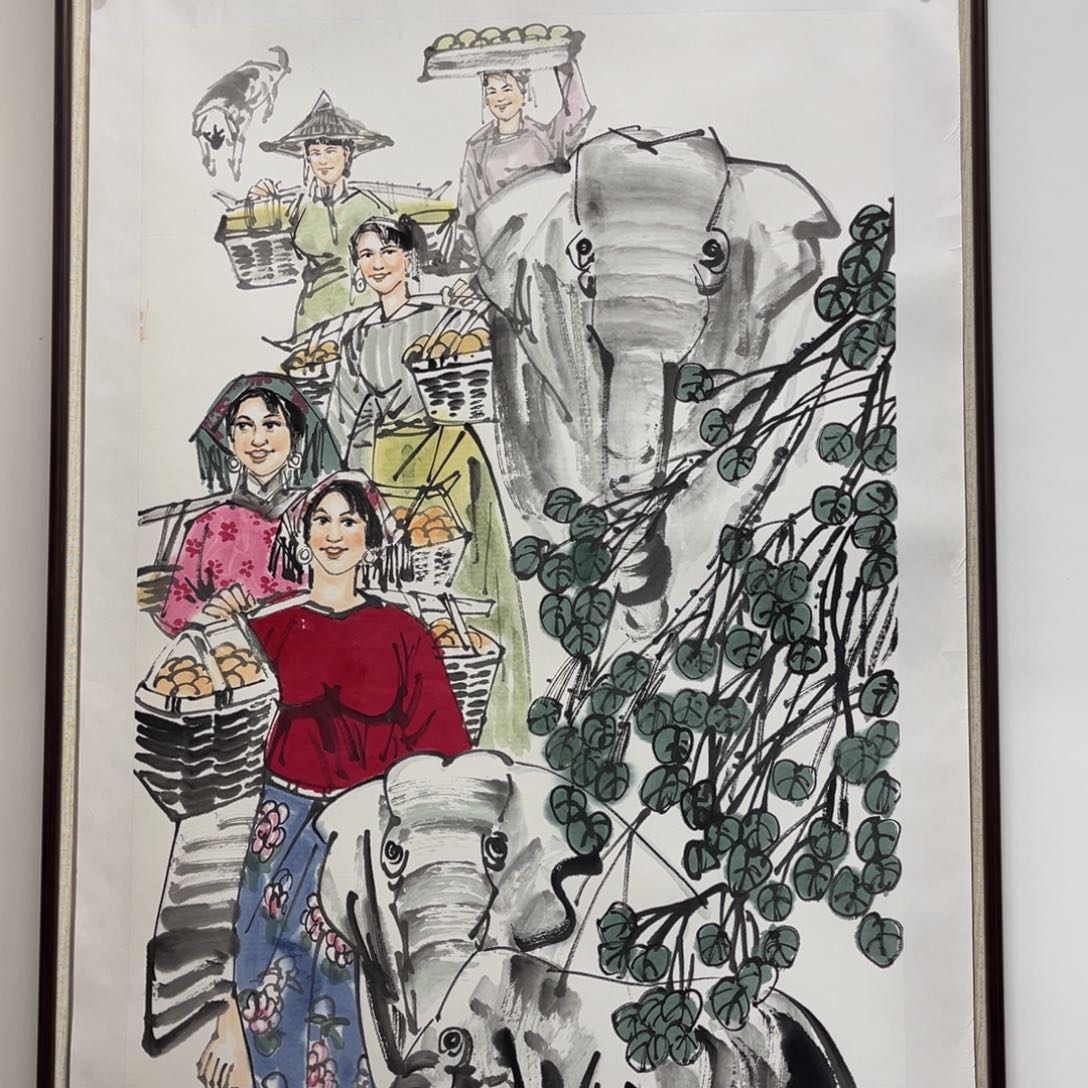国画艺术家真人手绘