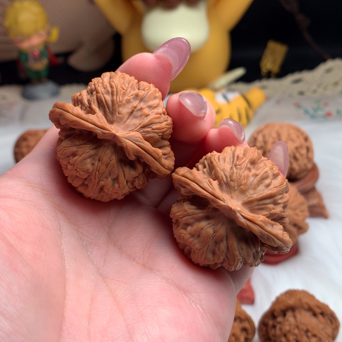 文玩核桃把件40球白