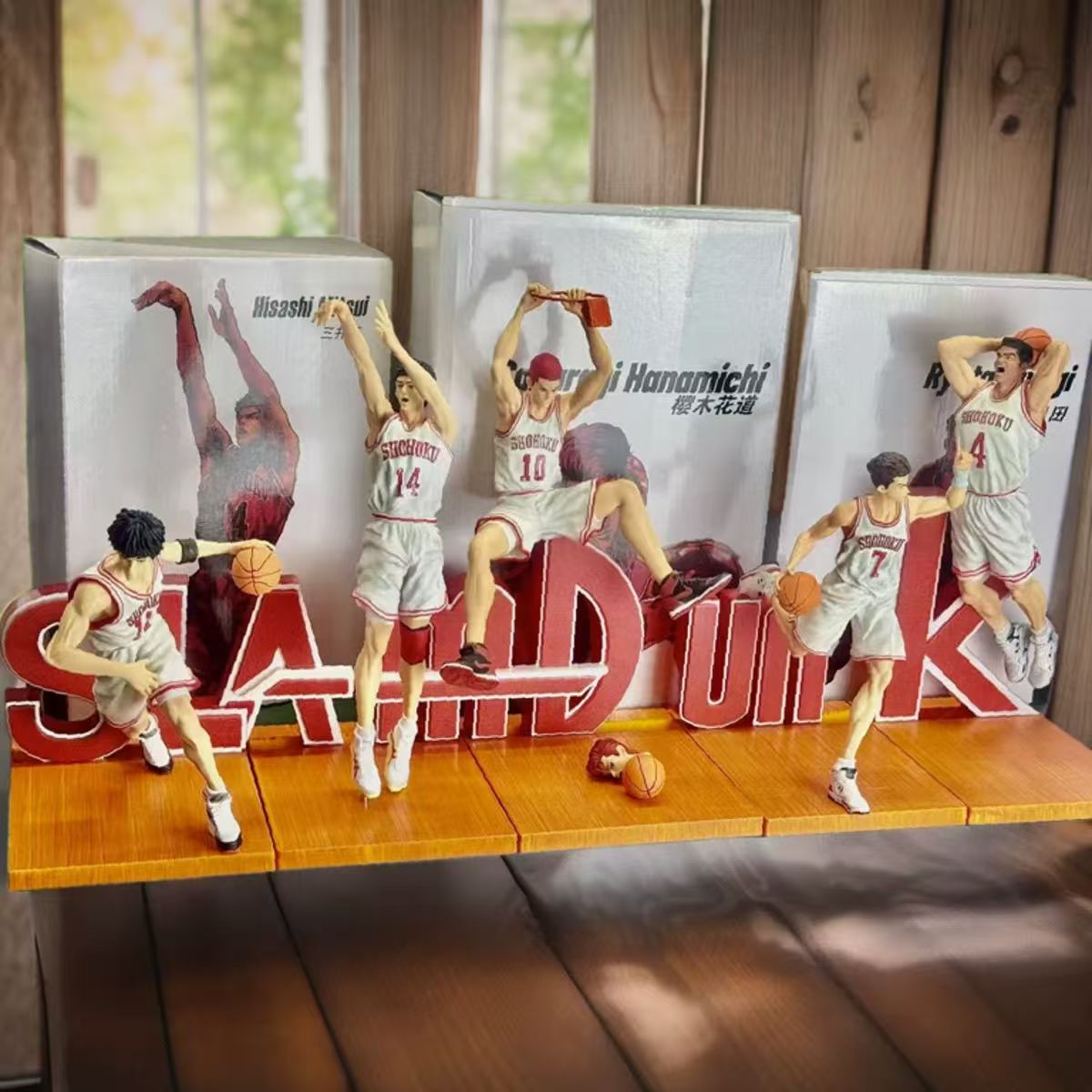 【】樱木花道灌篮高手一套五个人物白色