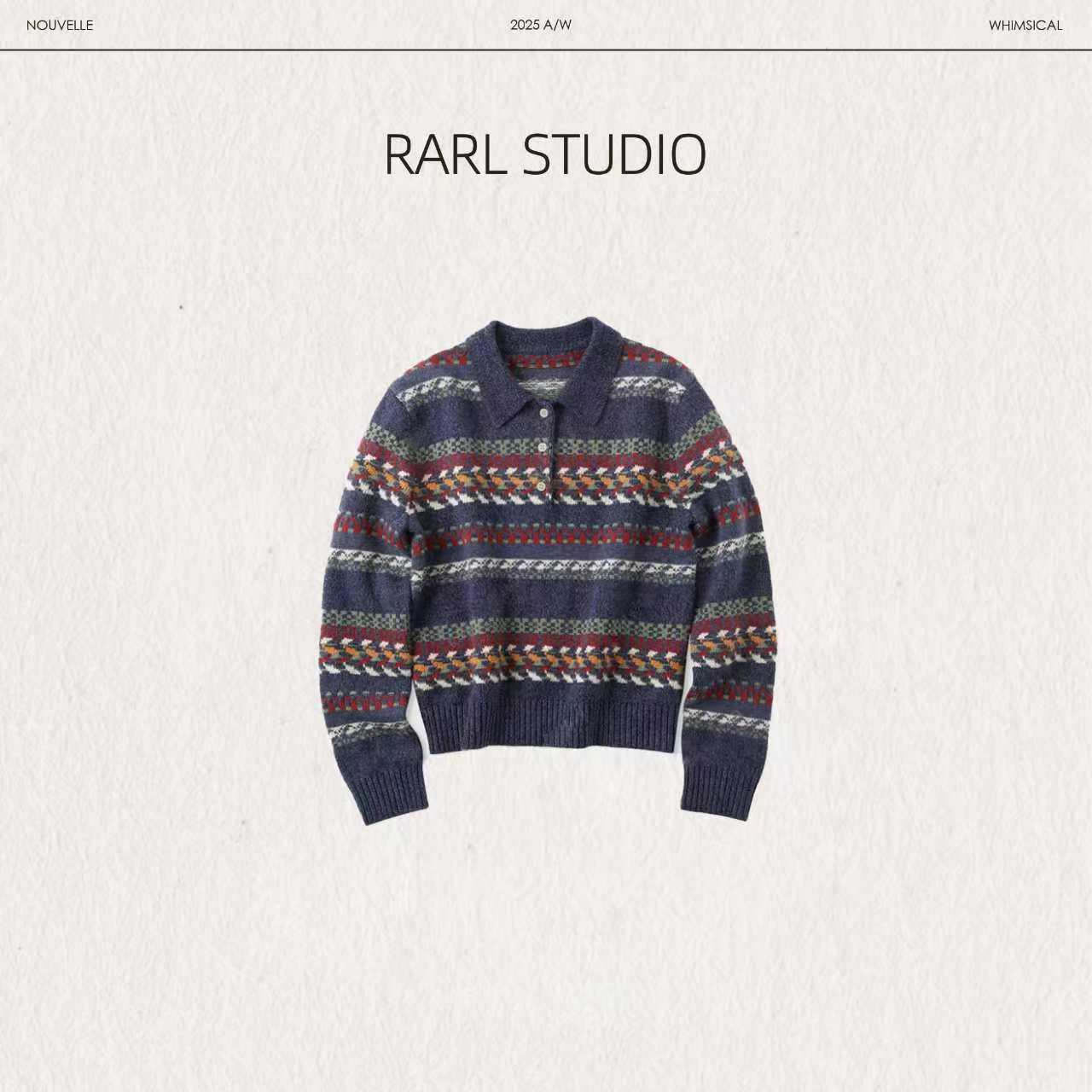 「北海童话」羊毛复古费尔岛民族风套头新款毛衣针织3570