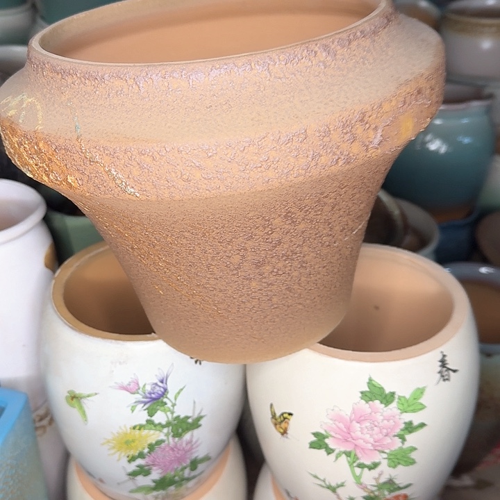 紫砂花盆微瑕花盆处理来啦